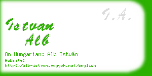 istvan alb business card